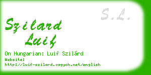 szilard luif business card